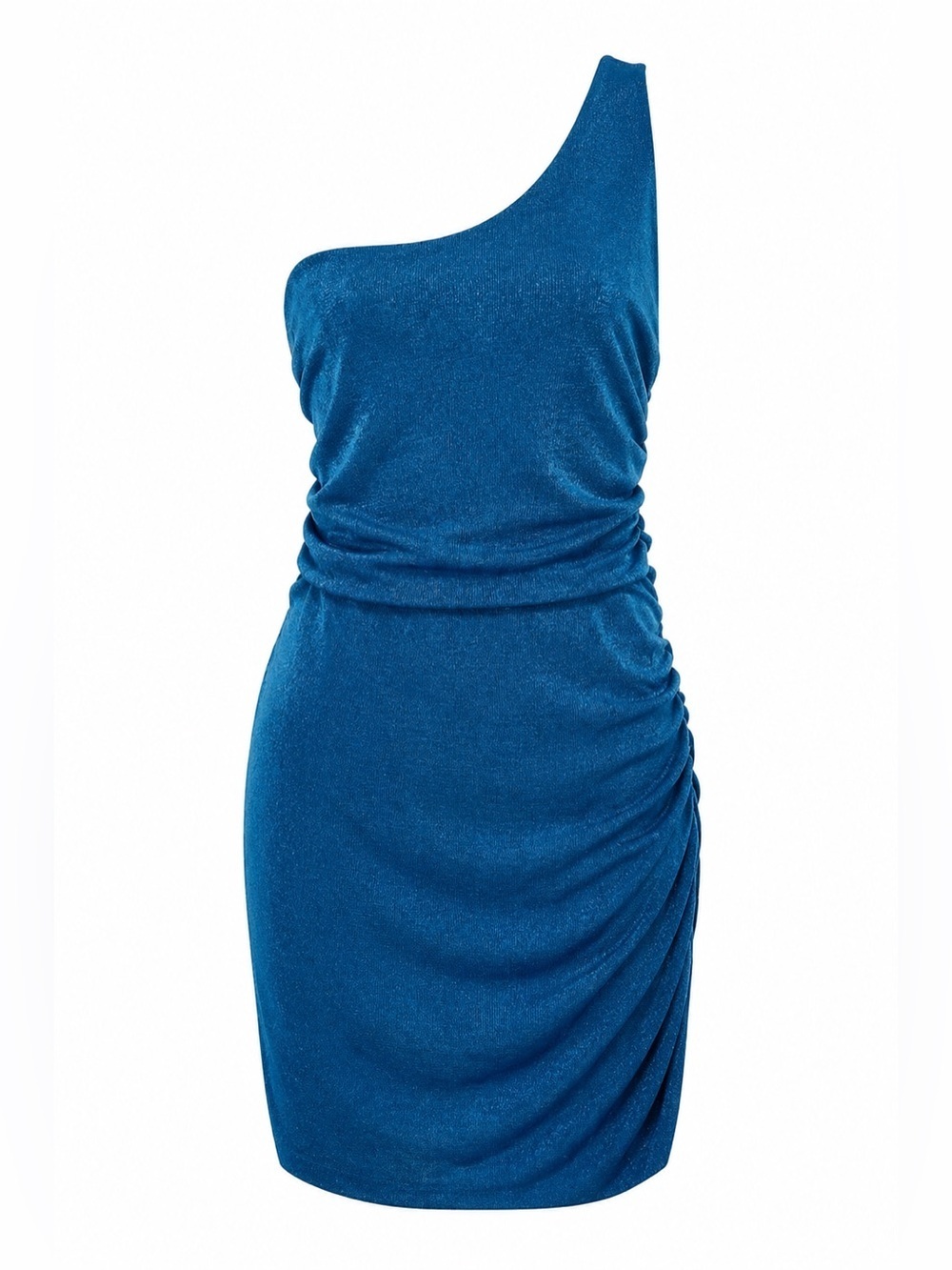 Lulus Teal One Shoulder Ruched Mini Dress Size XL NWT Bodycon